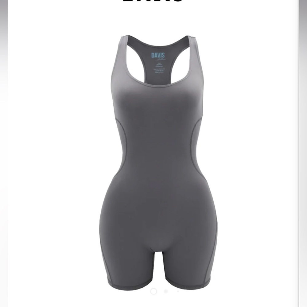 Davis Active Tank Romper in Steel Gray In S/M